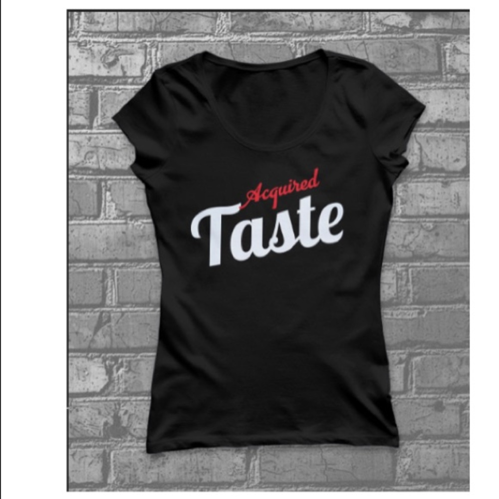 Acquired Taste Graphic Tee Black, White and Red